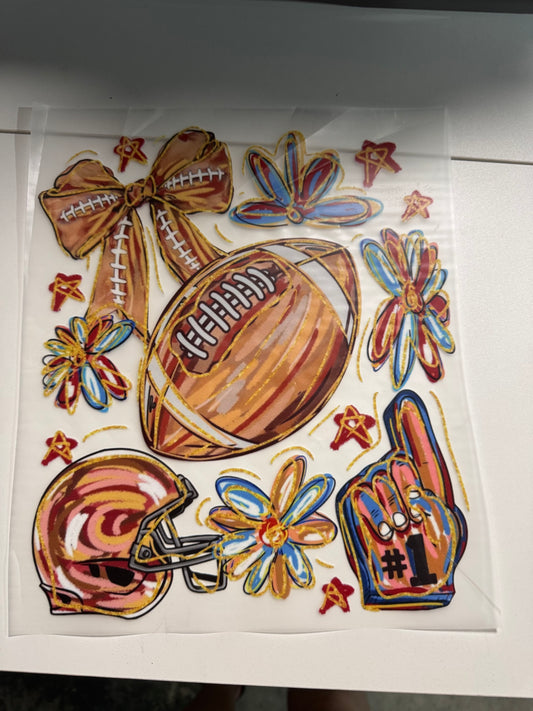 Football/bow/helmet/foam finger