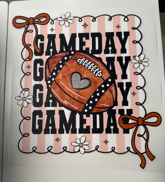 Game day striped bows