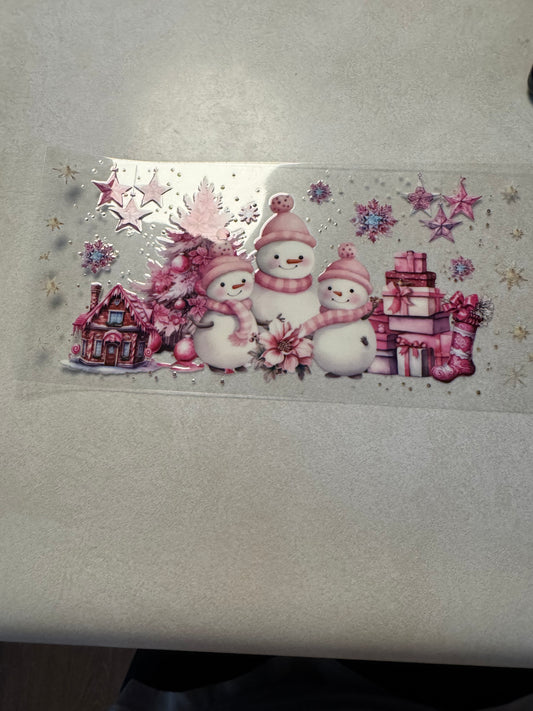Pink snowmen