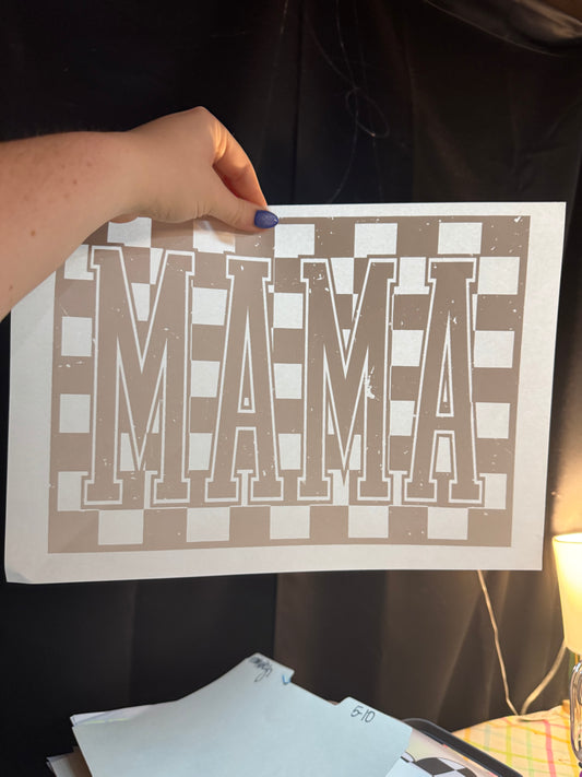 Checked black/white MAMA