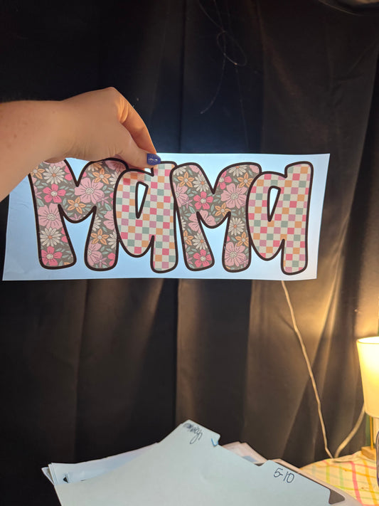 Checkered/Floral Mama