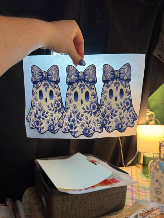 Blue Floral Ghostie