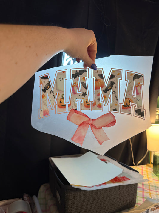 Spooky Mama w/ Pink Bow