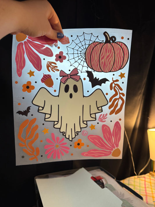 Pink Floral Ghostie/Pumpkin