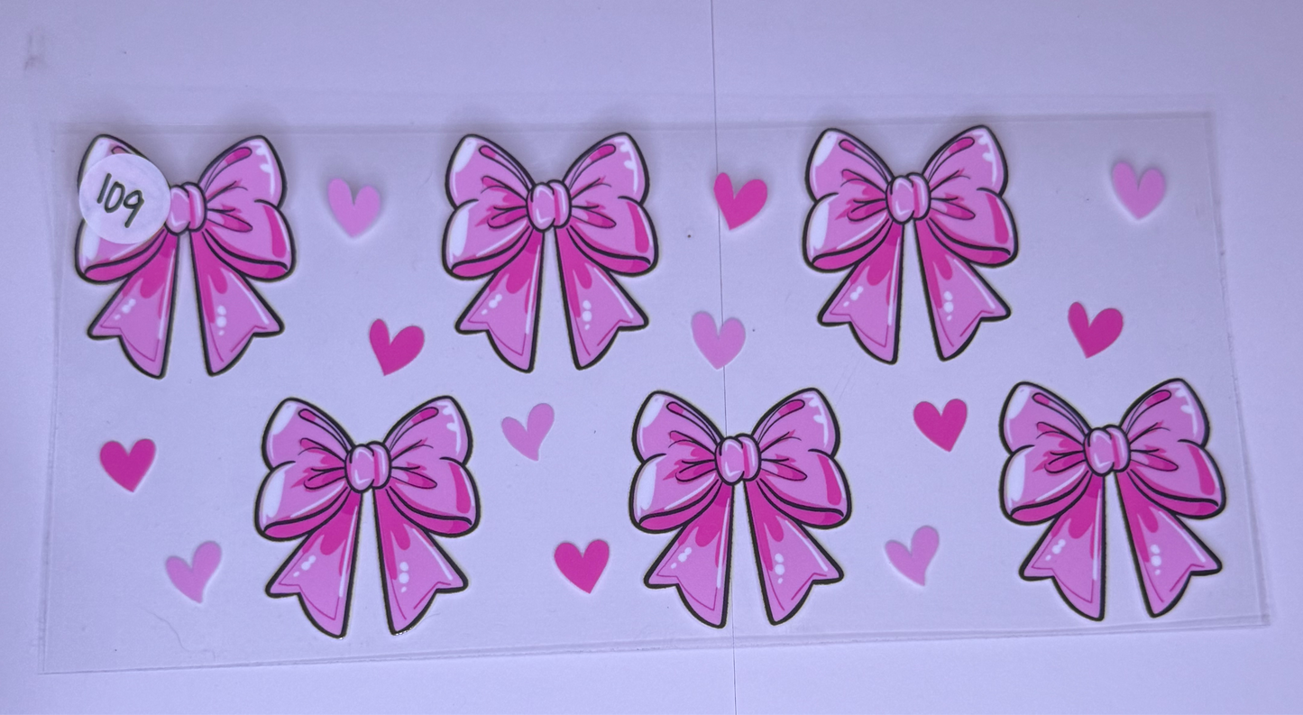 Pink Bows/Hearts #109