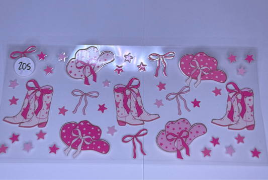 Pink boots/cowboy hats #205