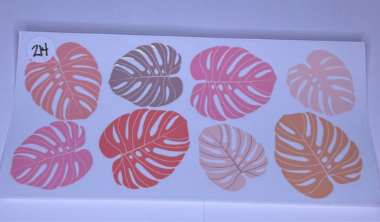 Pink Monstera leaves #214