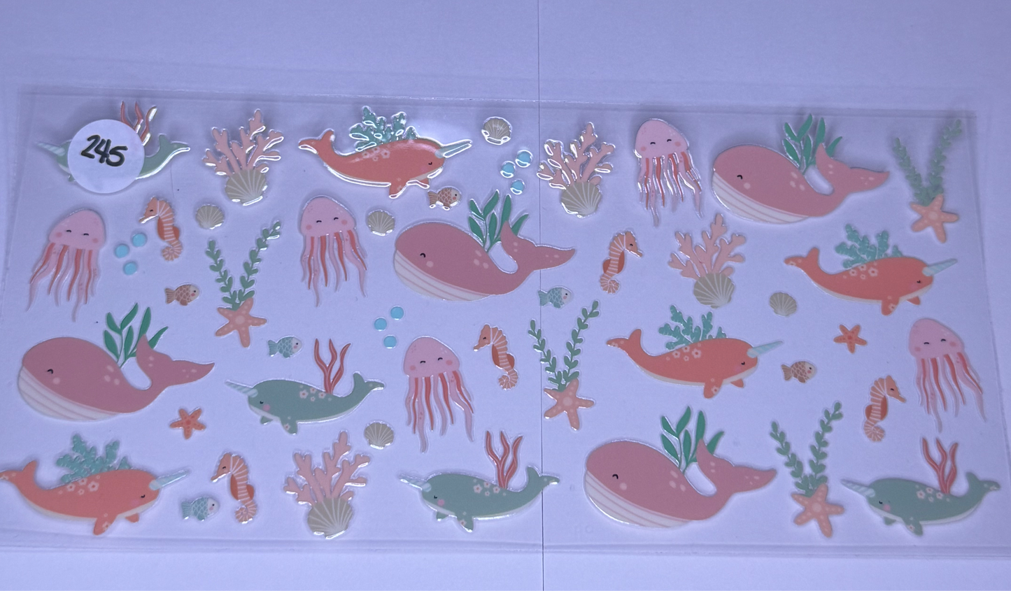 Pink/mint under the sea #245