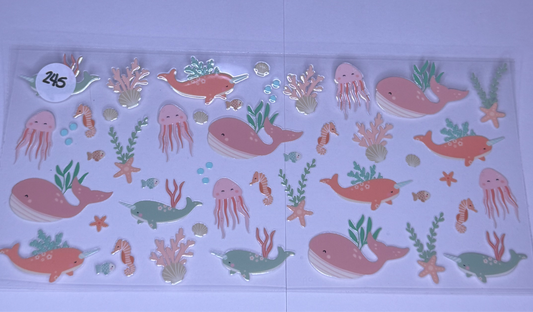 Pink/mint under the sea #245