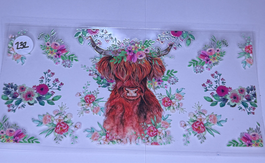 Highland Cow flowers(3) #232