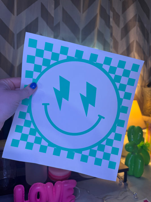 Mint Checkered Smiley