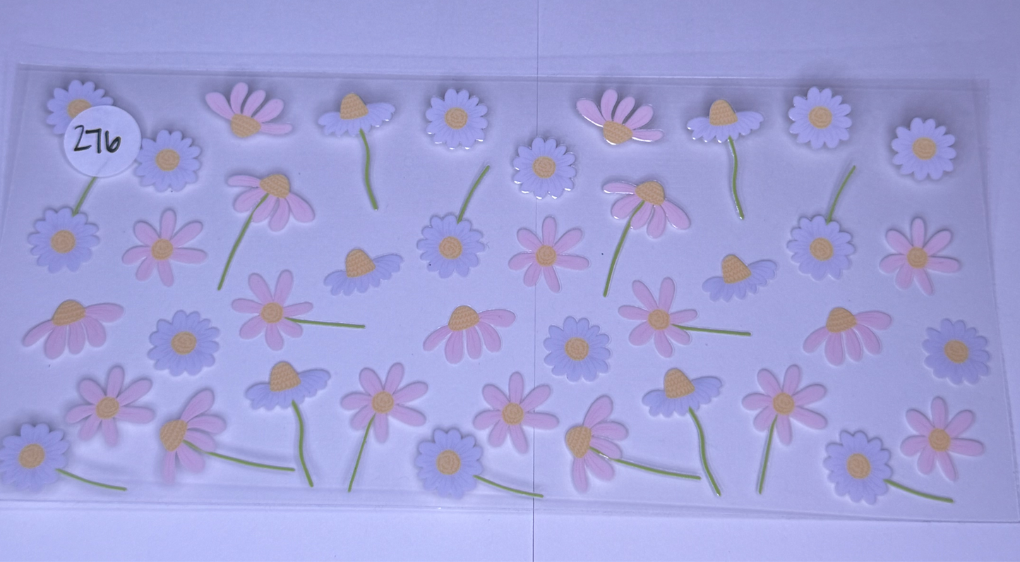 White daisies/purple #276