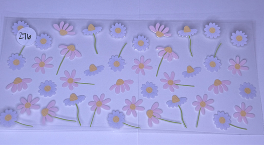 White daisies/purple #276