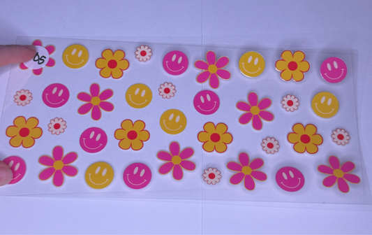 Pink Smikey/yellow daisy #305