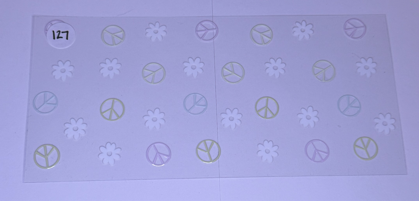 Peace signs/flowers #127