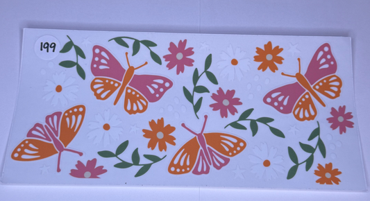 Orange/Pink butterflies #199