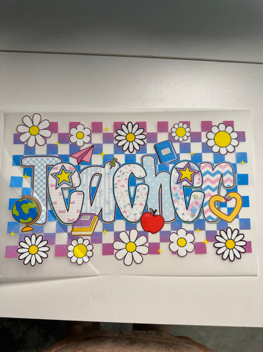 Teacher checkered
