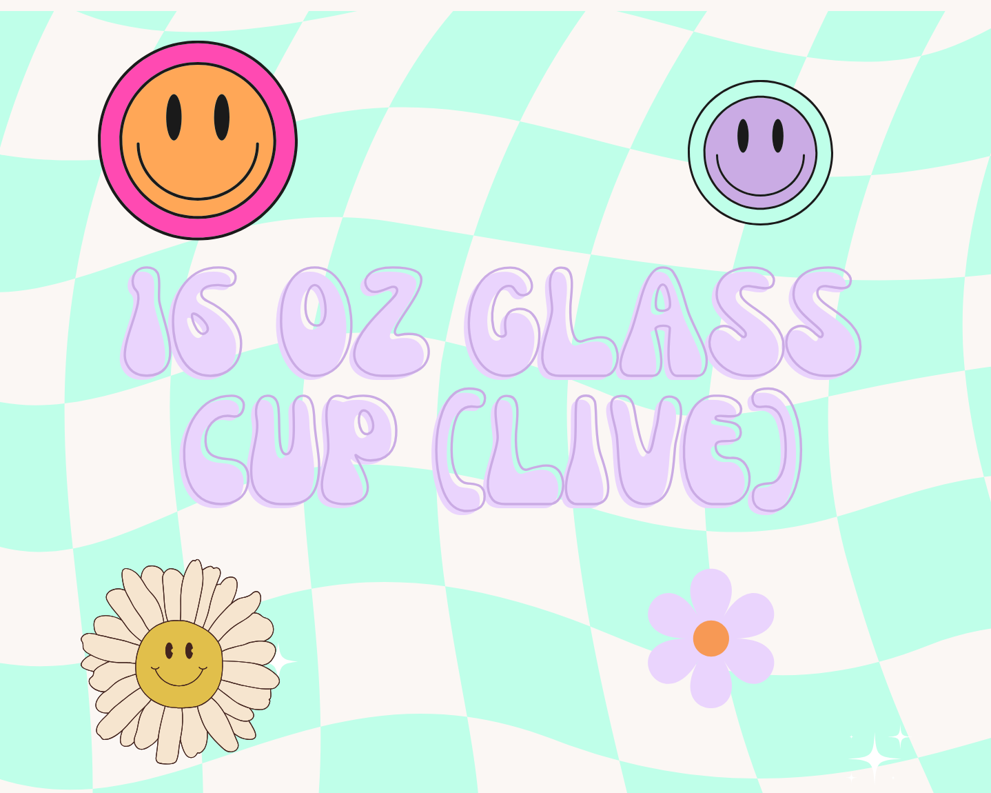 16 oz Glass Cup (LIVE)