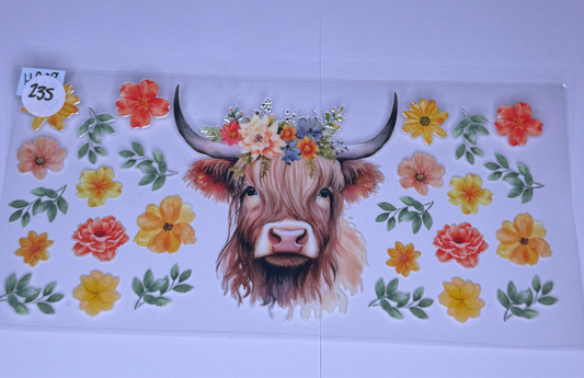 Highland Cow flowers(2) #235