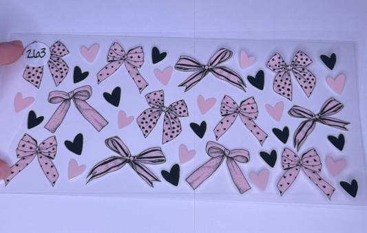 Pink/Black Bows #263
