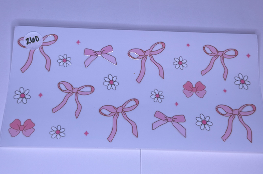 Pink bows & daisies #260