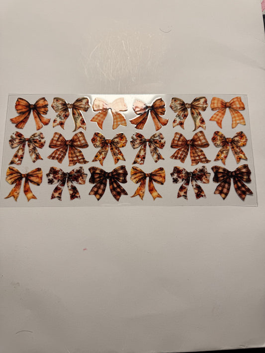 Plaid fall bows