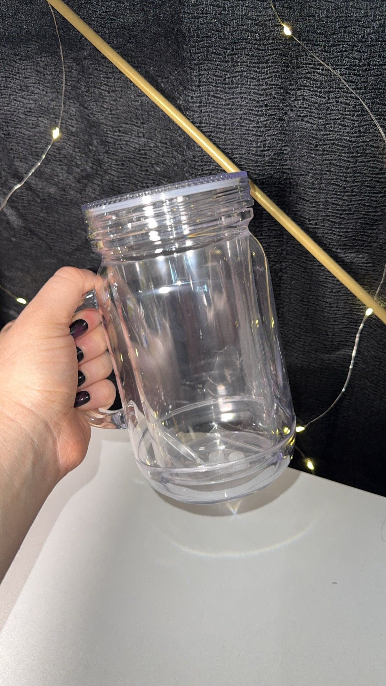 20 oz snow globe mason jar