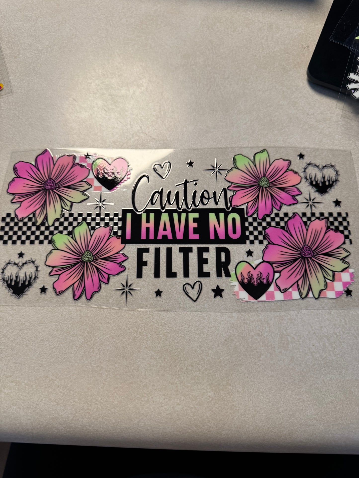 Caution I have no filter