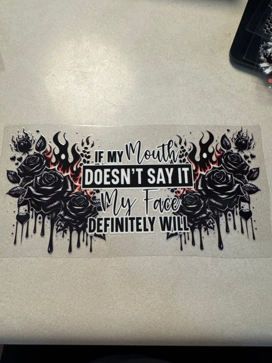 If my mouth doesn’t say it