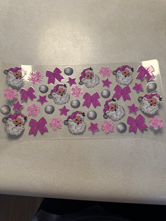 Glitter pink Santa’s