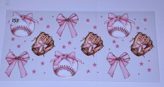 Baseballs/Pink Bows #153