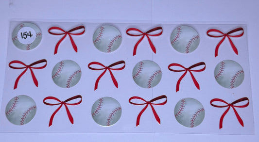 Baseballs/Red Bows #154