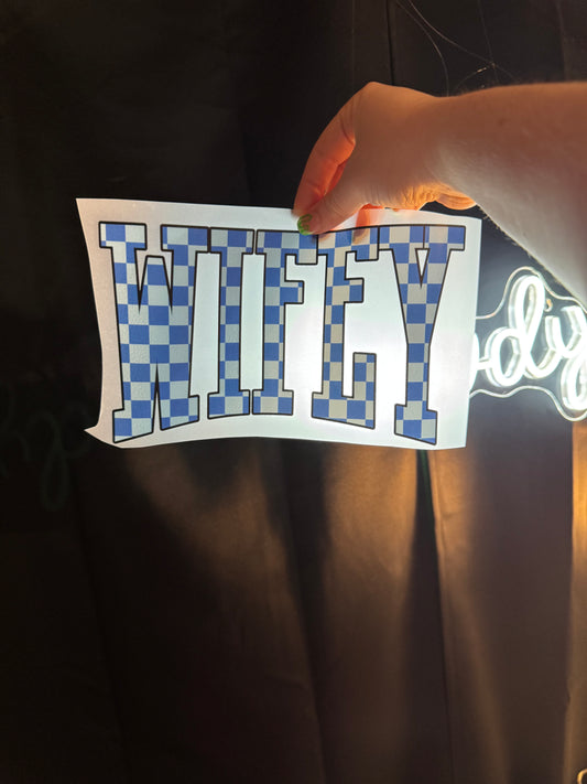 Blue Checkered Wifey