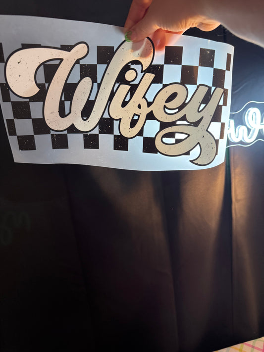 Black/White Checkered Wifey