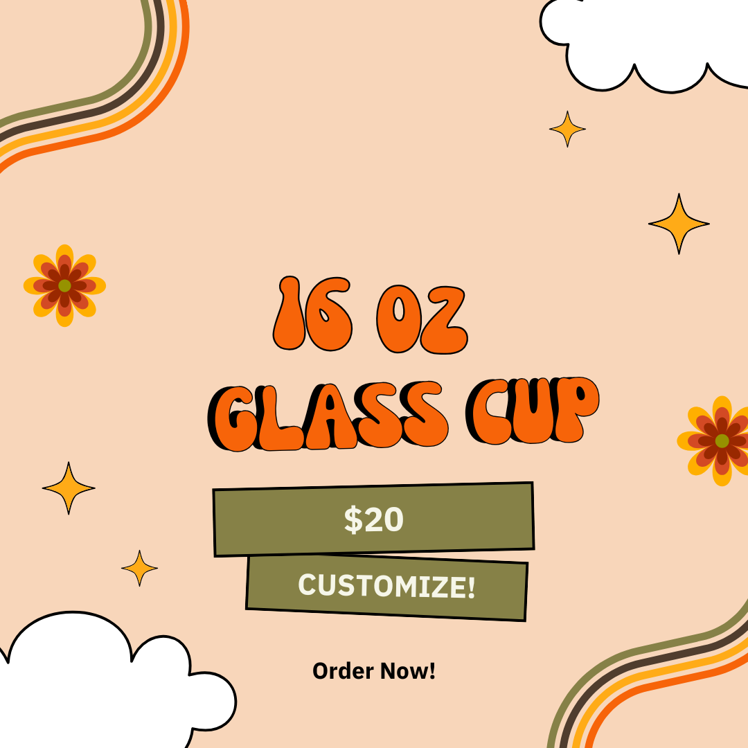 16 oz Glass Cup